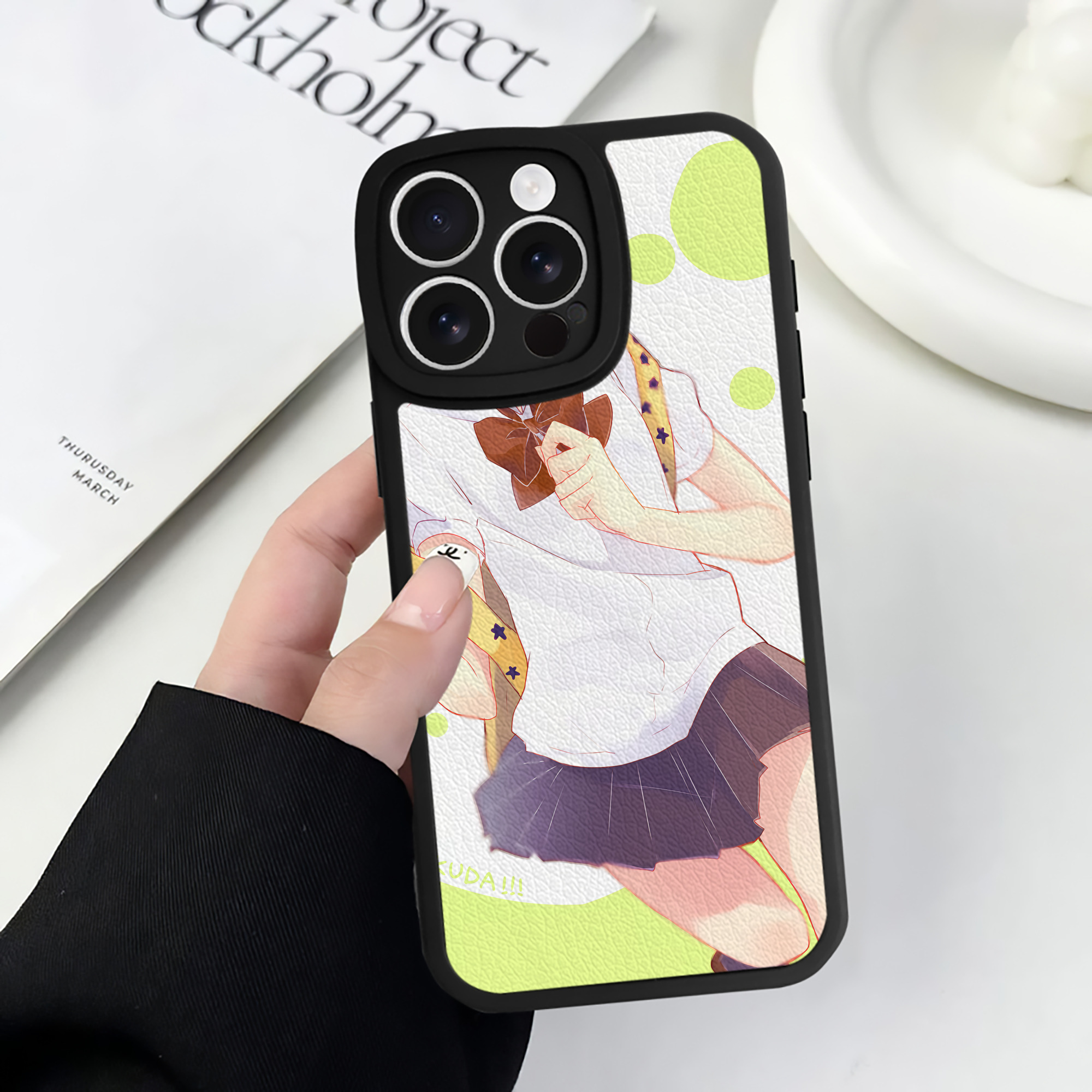 （画像用） ハイキュー!! Haikyu!! 【iPhone 16シリーズ対応】シリコンスマホケース（レザー調） 材質：シリコン